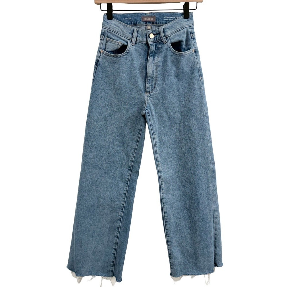 DL1961 Light Blue Vintage Wide Leg Jeans - Picture 1 of 11